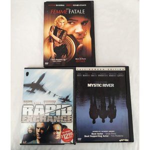 Femme Fatale (DVD 2003), Mystic River (2003), Rapid Exchange (DVD, 2003) DVD Lot